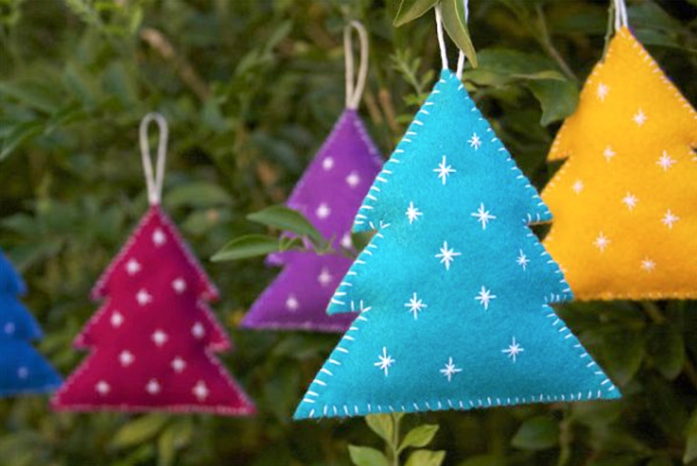 Felted christmas decorations discount