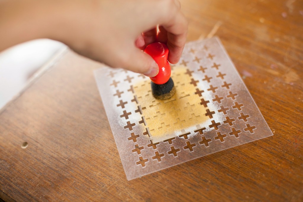 Making a DIY wood block memory game. 