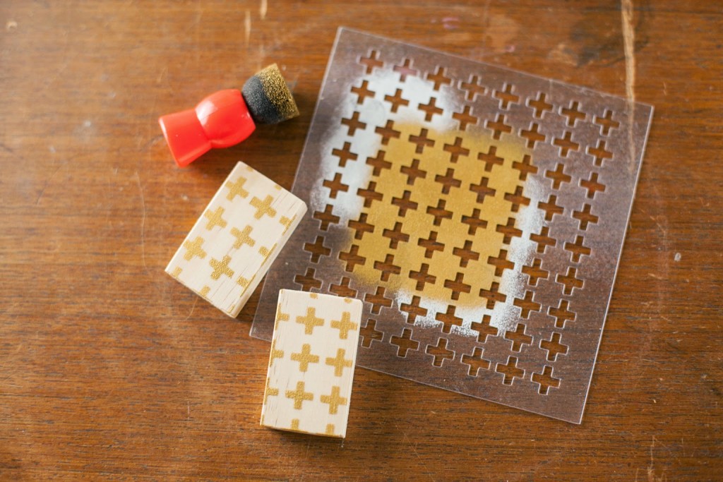 DIY wood block memory game