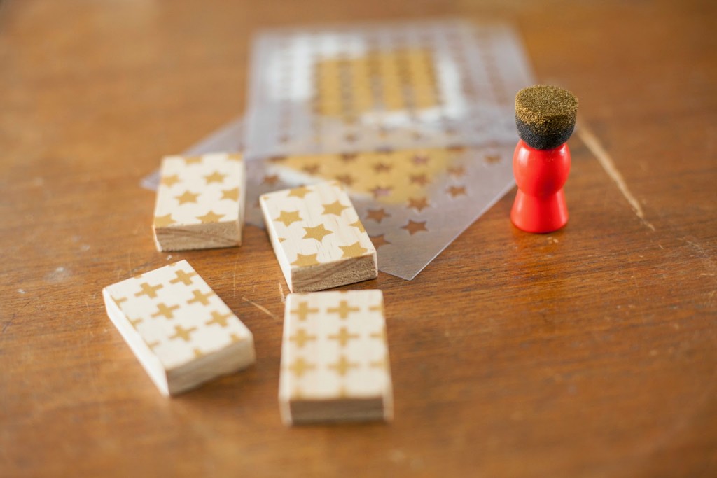 DIY wood block memory game