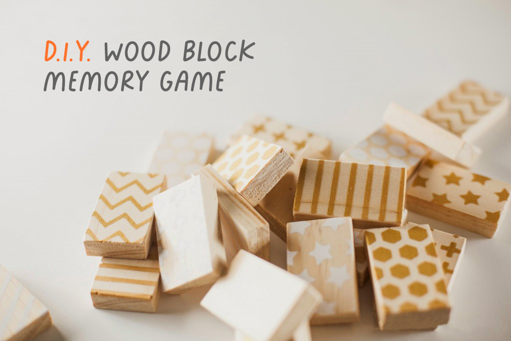 DIY Wood block memory game