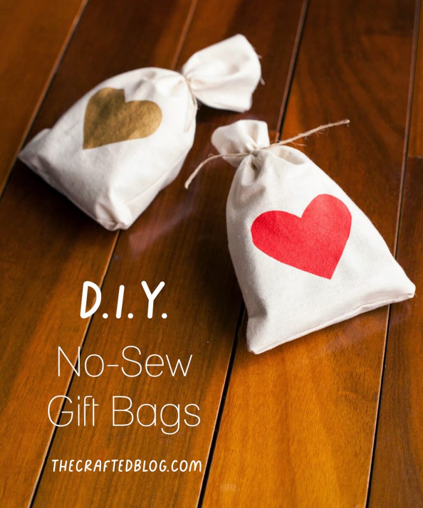 No-Sew fabric gift bags