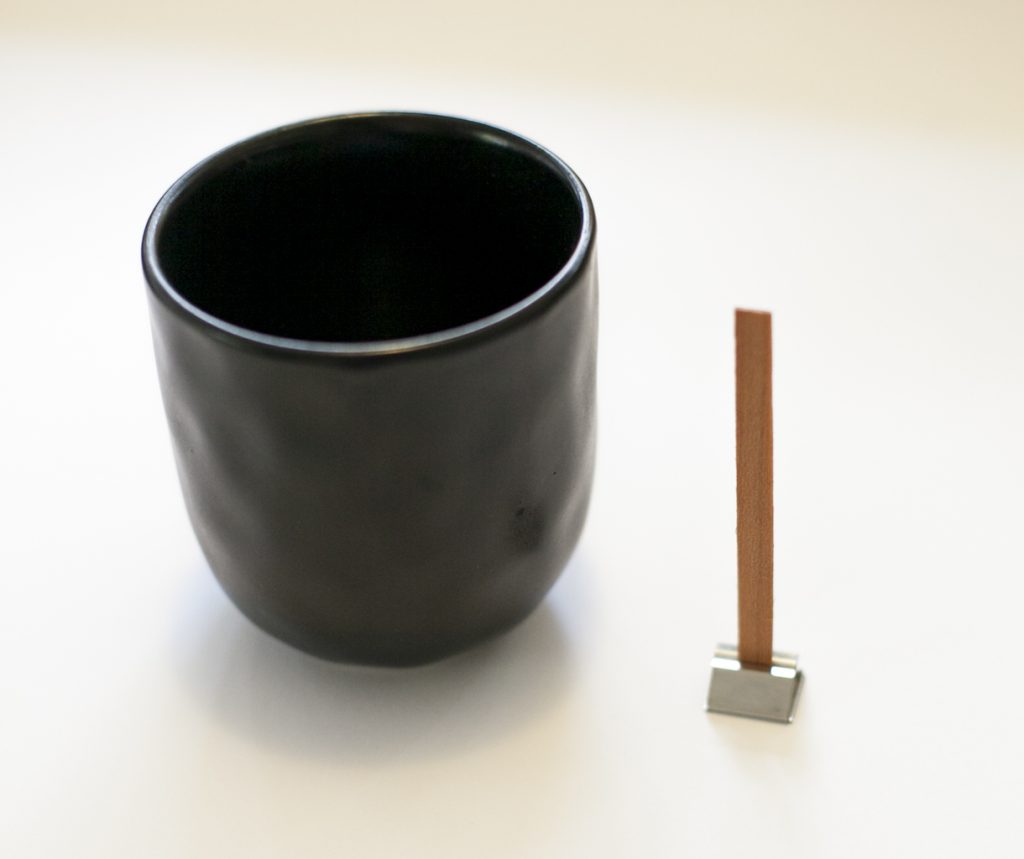 wood wick and vessel for making candles